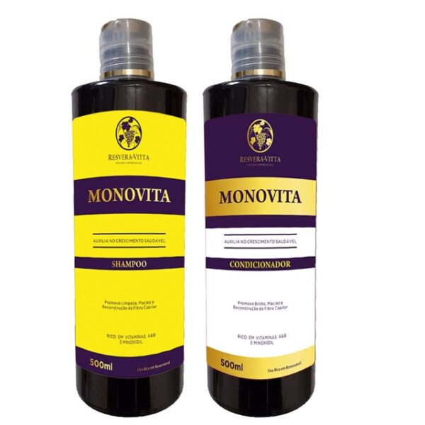 * MEGA  * PROMOÇÃO *     Kit Monovita Crescimento e Fortalecimento Resvera Vitta