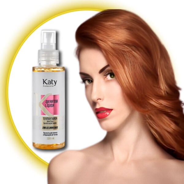 Queratina Líquida Termoativa Katy 120 ml – Reconstrução Intensa e Reparador de Pontas