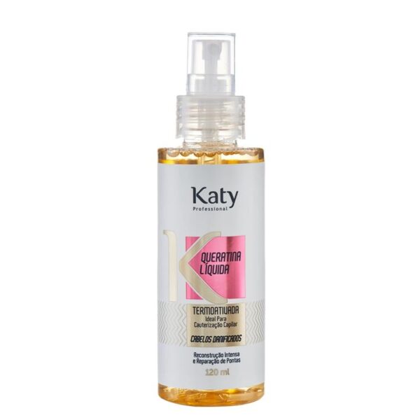 Queratina Líquida Termoativa Katy 120 ml - Reconstrução Intensa e Reparador de Pontas