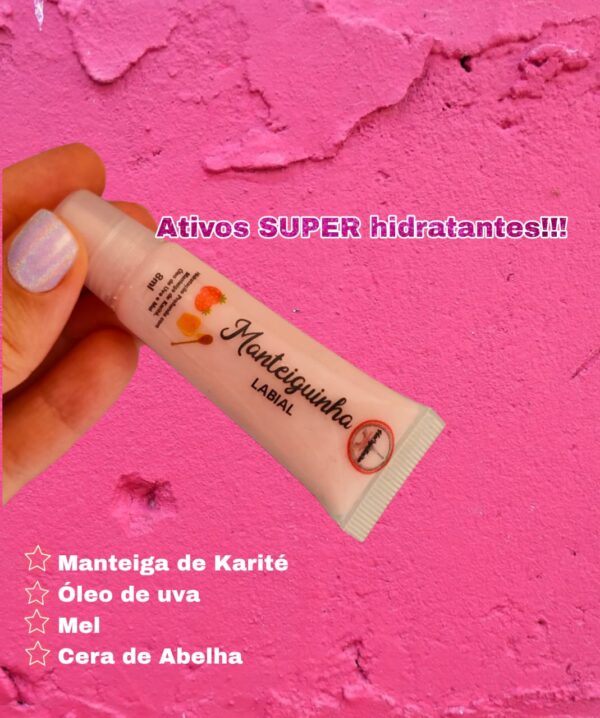 Manteguinha labial de Oleo de Uva e Mel